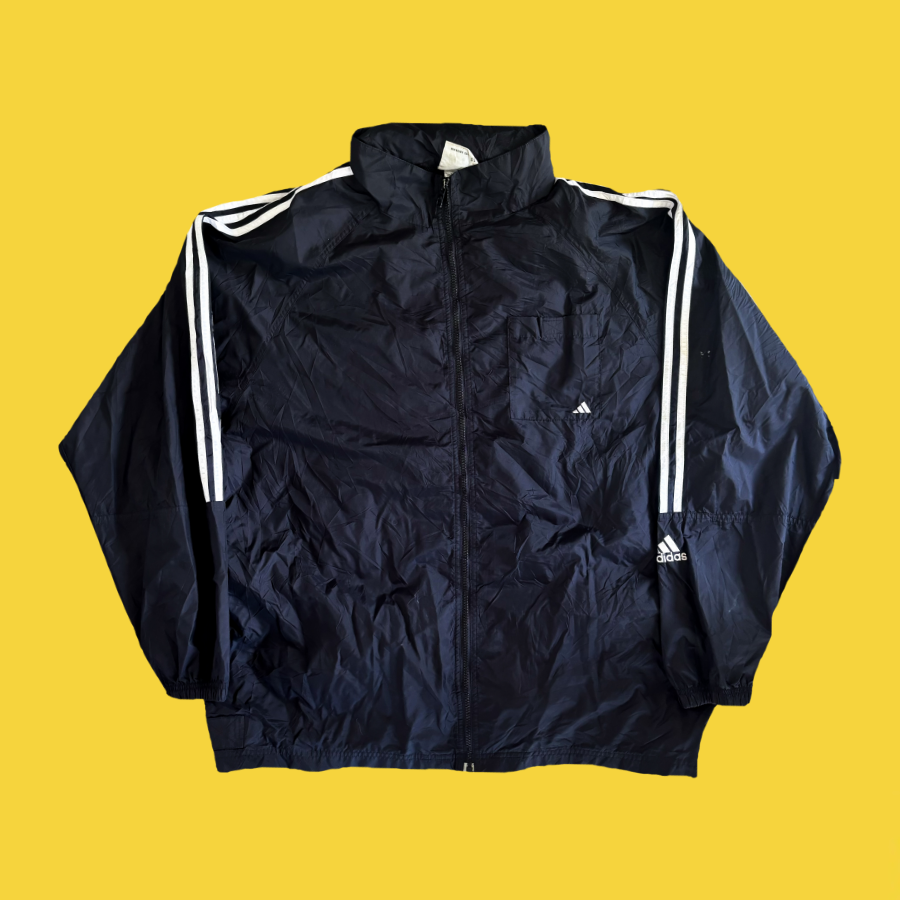 Adidas 90s Windbreaker Packable Hooded Sleeve Logo (XL)