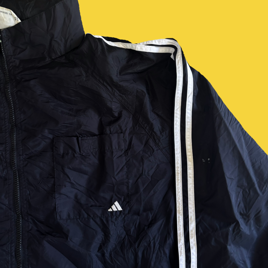 Adidas 90s Windbreaker Packable Hooded Sleeve Logo (XL)