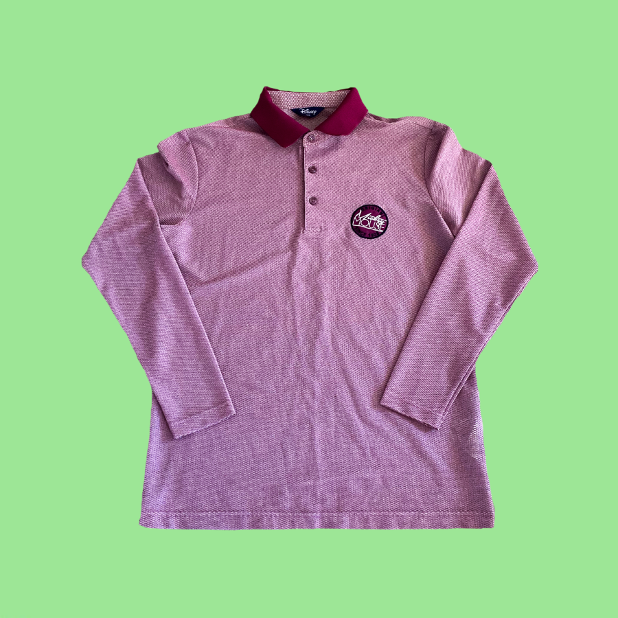 Vintage Mickey Mouse LS Polo (M)