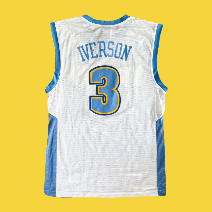 Adidas Denver Nuggets Iverson Jersey (S fits M/L)