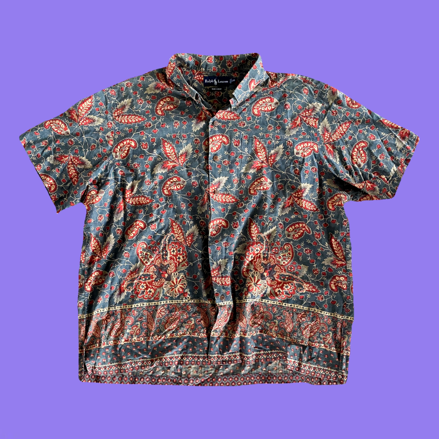 Vintage Ralph Lauren Bob Camp Paisley Button Up (XXL)