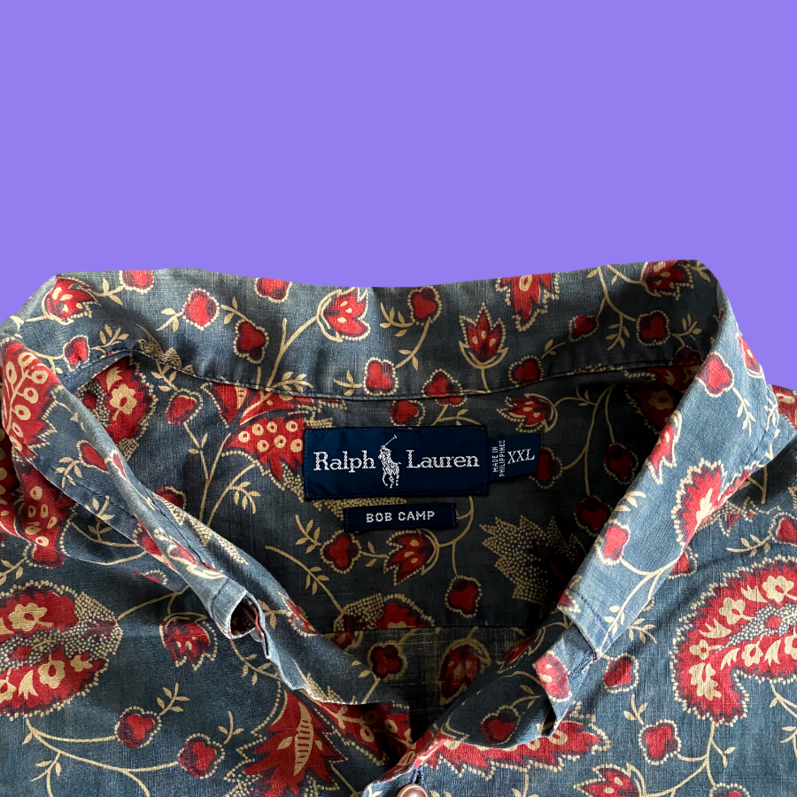 Vintage Ralph Lauren Bob Camp Paisley Button Up (XXL)